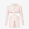 Coperni Cut-out Padded-shoulder Stretch-wool Blazer -VogueVibe Store R04147551 BLUSHBLUSH M