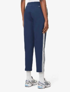 Hamilton Franca Striped Straight-leg High-rise Cotton-blend Trousers -VogueVibe Store R04148917 NAVY ALT03