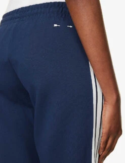 Hamilton Franca Striped Straight-leg High-rise Cotton-blend Trousers -VogueVibe Store R04148917 NAVY ALT04