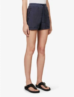 JAMES PERSE Utility High-rise Stretch-cotton Shorts 9 JAMES PERSE Utility High-rise Stretch-cotton Shorts -VogueVibe Store R04149006 TITAN ALT02