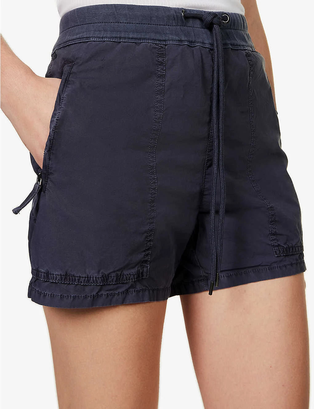 JAMES PERSE Utility High-rise Stretch-cotton Shorts 7 JAMES PERSE Utility High-rise Stretch-cotton Shorts - Image 5