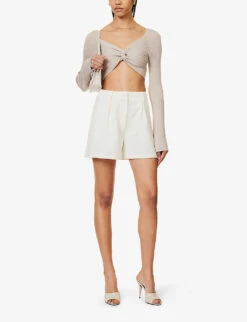 Jordan High-rise Woven Shorts -VogueVibe Store R04149657 CREAM ALT01