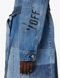 Logo-embroidered Panelled Upcycled Coat -VogueVibe Store R04149763 ASSAMPLE ALT05