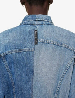 Logo-embroidered Panelled Upcycled Coat -VogueVibe Store R04149763 ASSAMPLE ALT07