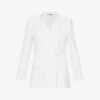 Alberta Ferretti Double-breasted Peak-lapel Woven Blazer -VogueVibe Store R04149937 WHITE M