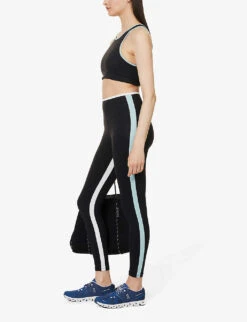 Sam Rigor 7/8 High-rise Stretch-woven Leggings -VogueVibe Store R04150052 BLACKTEALBLACKTEAL ALT01
