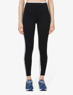 Sam Rigor 7/8 High-rise Stretch-woven Leggings -VogueVibe Store R04150052 BLACKTEALBLACKTEAL ALT02