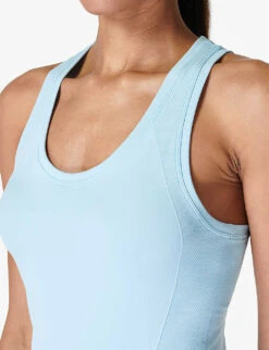 Sweaty Betty Athlete Workout Stretch-jersey Tank Top -VogueVibe Store R04150368 ICEBLUE ALT04