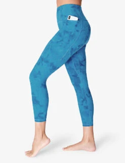 Sweaty Betty Super Soft 7/8 Spray-print Stretch-nylon Leggings -VogueVibe Store R04150381 BLUESPRAYDYEPRINT ALT02