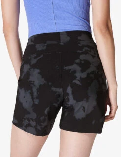 Sweaty Betty "Explorer 5.5"" Fade-print High-rise Stretch-woven Shorts" -VogueVibe Store R04150384 BLACKFADEPRINT ALT03