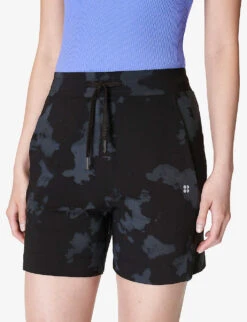 Sweaty Betty "Explorer 5.5"" Fade-print High-rise Stretch-woven Shorts" -VogueVibe Store R04150384 BLACKFADEPRINT ALT04