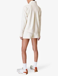 Sweaty Betty Revive Relaxed-fit High-rise Cotton And Recycled Polyester-blend Shorts -VogueVibe Store R04150404 LILYWHITE ALT03