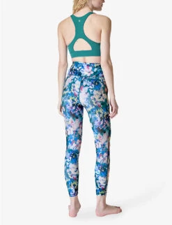 Sweaty Betty All Day Graphic-print 7/8 Stretch-woven Leggings -VogueVibe Store R04150409 BLUEOCEANPRINT ALT02
