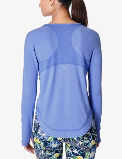 Sweaty Betty Breathe Easy Stretch-polyester Top -VogueVibe Store R04150431 CORNFLOWERBLUE ALT03