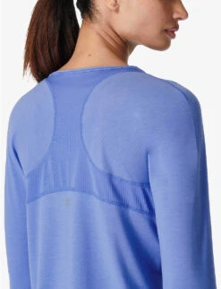 Sweaty Betty Breathe Easy Stretch-polyester Top -VogueVibe Store R04150431 CORNFLOWERBLUE ALT04