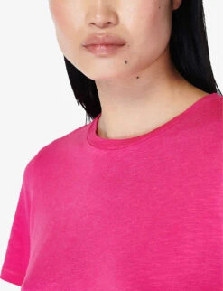 Sweaty Betty Refresh Round-neck Organic-cotton T-shirt -VogueVibe Store R04150492 FRAMBOISEPINK ALT04
