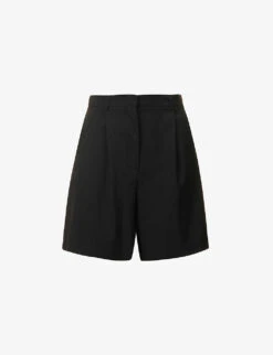 Weekend Max Mara Belbo Pleated Mid-rise Regular-fit Wool Shorts