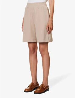 Weekend Max Mara Zoraide Regular-fit Mid-rise Stretch-jersey Shorts 9 Weekend Max Mara Zoraide Regular-fit Mid-rise Stretch-jersey Shorts -VogueVibe Store R04151226 BEIGE ALT02