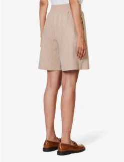 Weekend Max Mara Zoraide Regular-fit Mid-rise Stretch-jersey Shorts 10 Weekend Max Mara Zoraide Regular-fit Mid-rise Stretch-jersey Shorts -VogueVibe Store R04151226 BEIGE ALT03