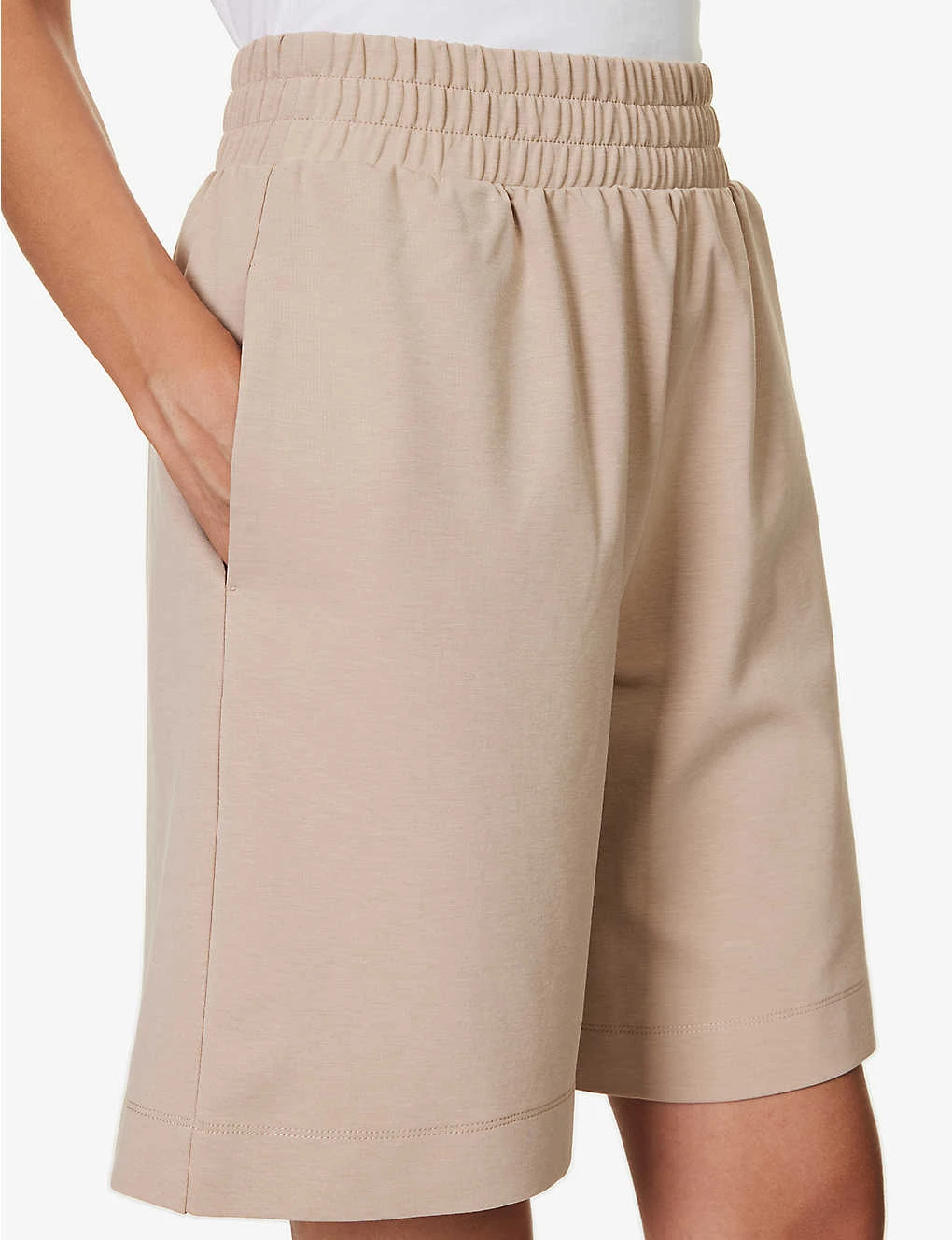Weekend Max Mara Zoraide Regular-fit Mid-rise Stretch-jersey Shorts 7 Weekend Max Mara Zoraide Regular-fit Mid-rise Stretch-jersey Shorts - Image 5