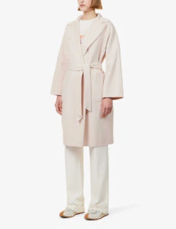 Weekend Max Mara Rovo Relaxed-fit Wool Coat -VogueVibe Store R04151242 SAND ALT02