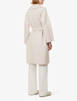 Weekend Max Mara Rovo Relaxed-fit Wool Coat -VogueVibe Store R04151242 SAND ALT03