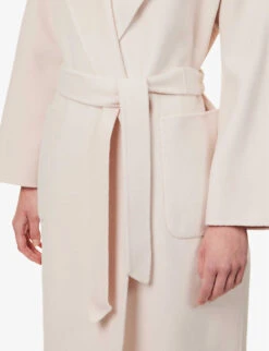 Weekend Max Mara Rovo Relaxed-fit Wool Coat -VogueVibe Store R04151242 SAND ALT04
