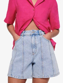 Heath Organic-cotton Shorts 9 Heath Organic-cotton Shorts -VogueVibe Store R04151535 LIGHTWASH ALT02