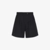 Fidel Tabbed Linen Shorts -VogueVibe Store R04151537 BLACK M