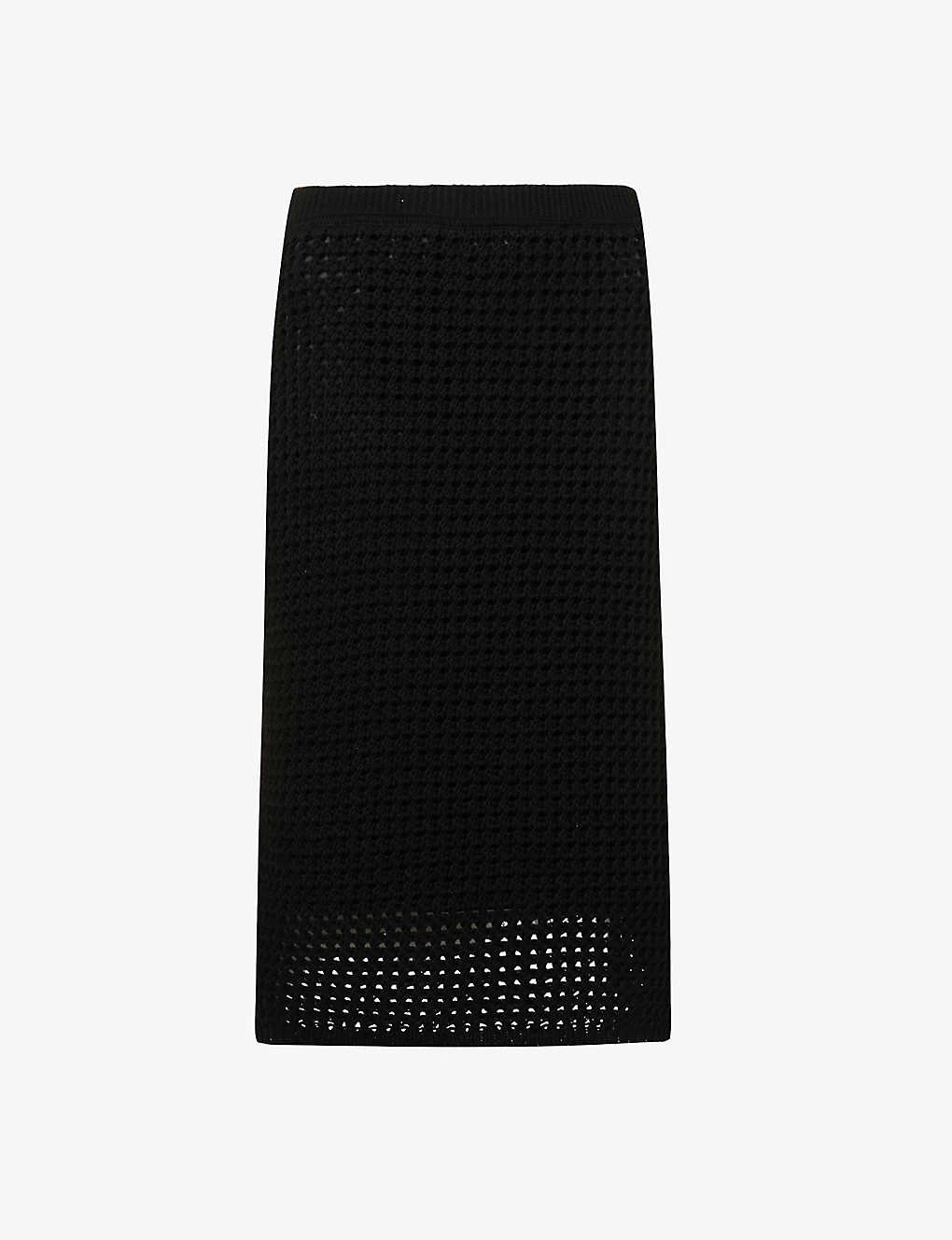 THEORY Textured Mid-rise Cotton Knitted Midi Skirt 3 THEORY Textured Mid-rise Cotton Knitted Midi Skirt