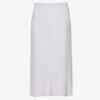 THEORY Mid-rise Flared-hem Silk Midi Skirt 2 THEORY Mid-rise Flared-hem Silk Midi Skirt -VogueVibe Store R04152413 HYDRANGEA M