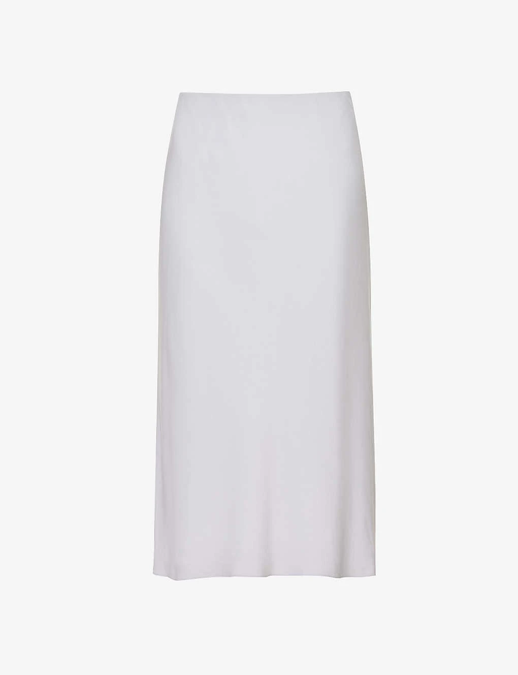 THEORY Mid-rise Flared-hem Silk Midi Skirt