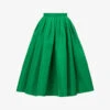 Alexander McQueen Pleated Flared-hem Woven Midi Skirt