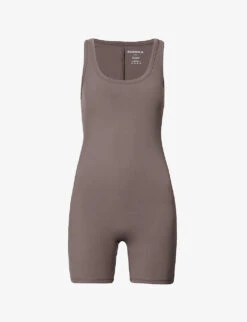 Ultimate Scoop-neck Sleeveless Stretch-woven Unitard