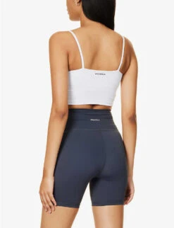 Ultimate Wrap-over High-rise Stretch-woven Shorts -VogueVibe Store R04153511 MIDNIGHTBLUE ALT03