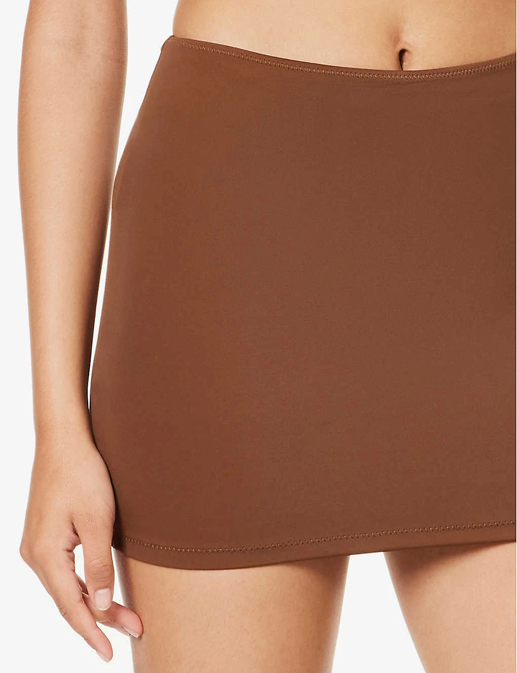 Slim-fit High-waist Stretch-woven Swim Skirt 7 Slim-fit High-waist Stretch-woven Swim Skirt - Image 5