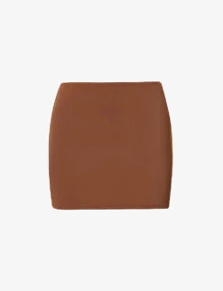 Slim-fit High-waist Stretch-woven Swim Skirt