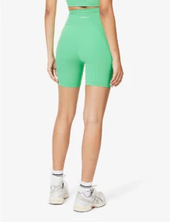 Ultimate Cropped High-rise Stretch-woven Shorts -VogueVibe Store R04153641 KELLYGREEN ALT03