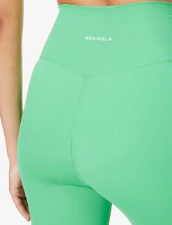 Ultimate Cropped High-rise Stretch-woven Shorts -VogueVibe Store R04153641 KELLYGREEN ALT04