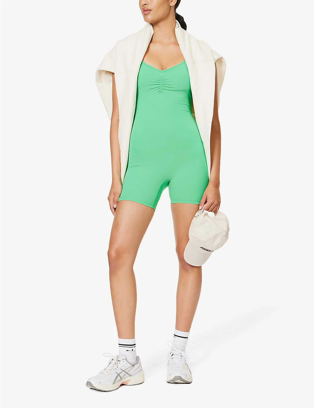 Ultimate Ruched-front Stretch-woven Playsuit 4 Ultimate Ruched-front Stretch-woven Playsuit - Image 2