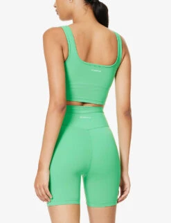 Ultimate Scoop-neck Stretch-woven Bra -VogueVibe Store R04153651 KELLYGREEN ALT03