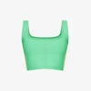 Ultimate Scoop-neck Stretch-woven Bra -VogueVibe Store R04153651 KELLYGREEN M