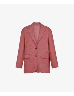 Kiera Single-breasted Relaxed-fit Vegan-leather Blazer