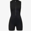 GOOD AMERICAN Scuba Zip-embellished Stretch-woven Playsuit 2 GOOD AMERICAN Scuba Zip-embellished Stretch-woven Playsuit -VogueVibe Store R04154440 BLACK001 M