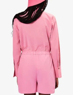 Whistles Lola Drawstring-waist Woven Shorts 10 Whistles Lola Drawstring-waist Woven Shorts -VogueVibe Store R04154605 PINK ALT03