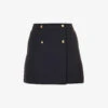 Alexander McQueen Split-hem Wool And Cotton-blend Mini Skirt