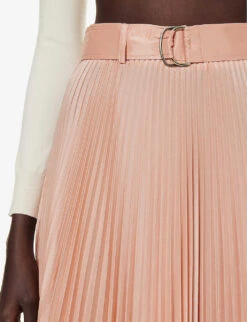 Max Mara Tambuto Pleated Regular-fit Silk-blend Midi Skirt 11 Max Mara Tambuto Pleated Regular-fit Silk-blend Midi Skirt -VogueVibe Store R04156234 PINK ALT04