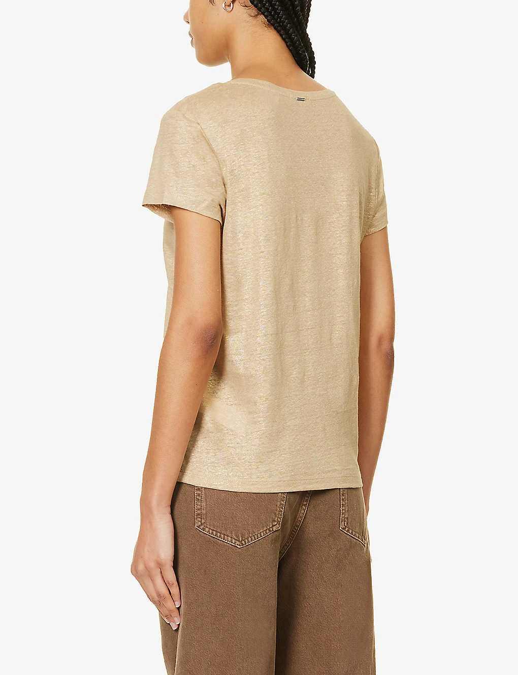 Ikks V-neck Relaxed-fit Linen T-shirt 6 Ikks V-neck Relaxed-fit Linen T-shirt - Image 4