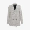 Ikks Chevron-pattern Double-breasted Woven Coat