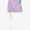 Distressed Cut-out Mini Skirt -VogueVibe Store R04156855 PEONY M